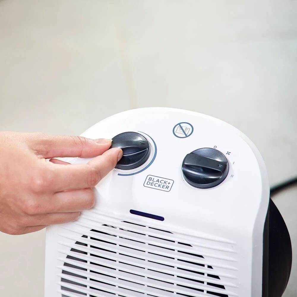 BLACK+DECKER 2000W värmefläkt, vit