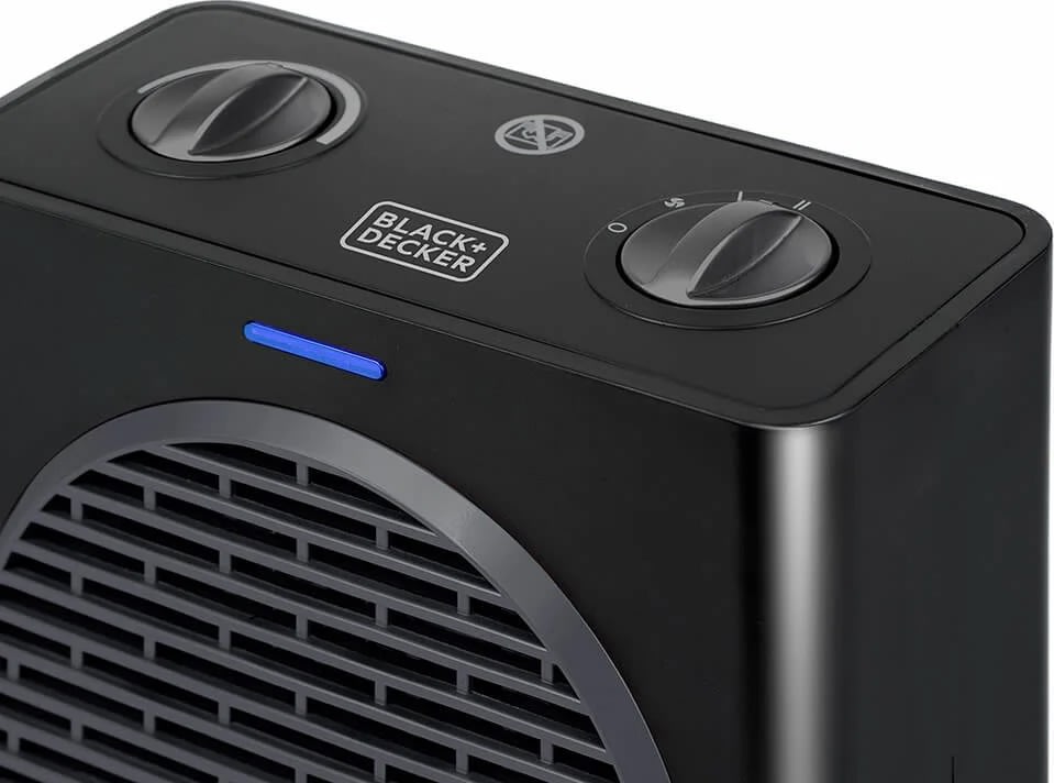 BLACK+DECKER Keramisk värmefläkt 1500W, svart