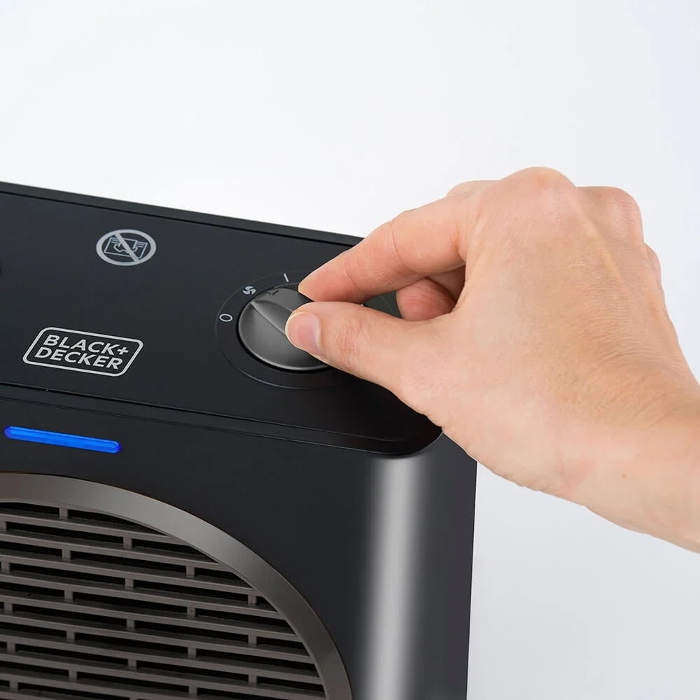 BLACK+DECKER Keramisk värmefläkt 1500W, svart