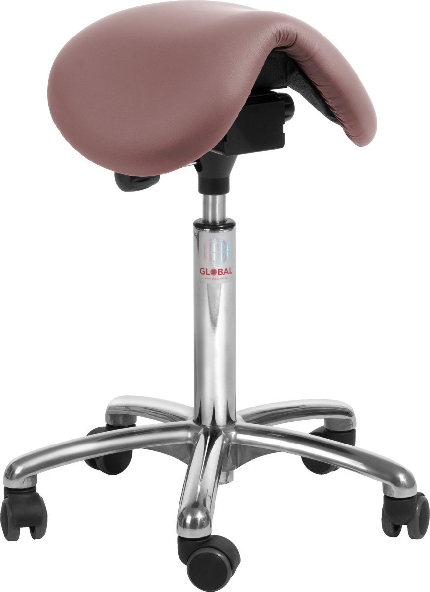 Dalton Sadelstol, Rosa, Konstläder, 60-79 cm, Alu