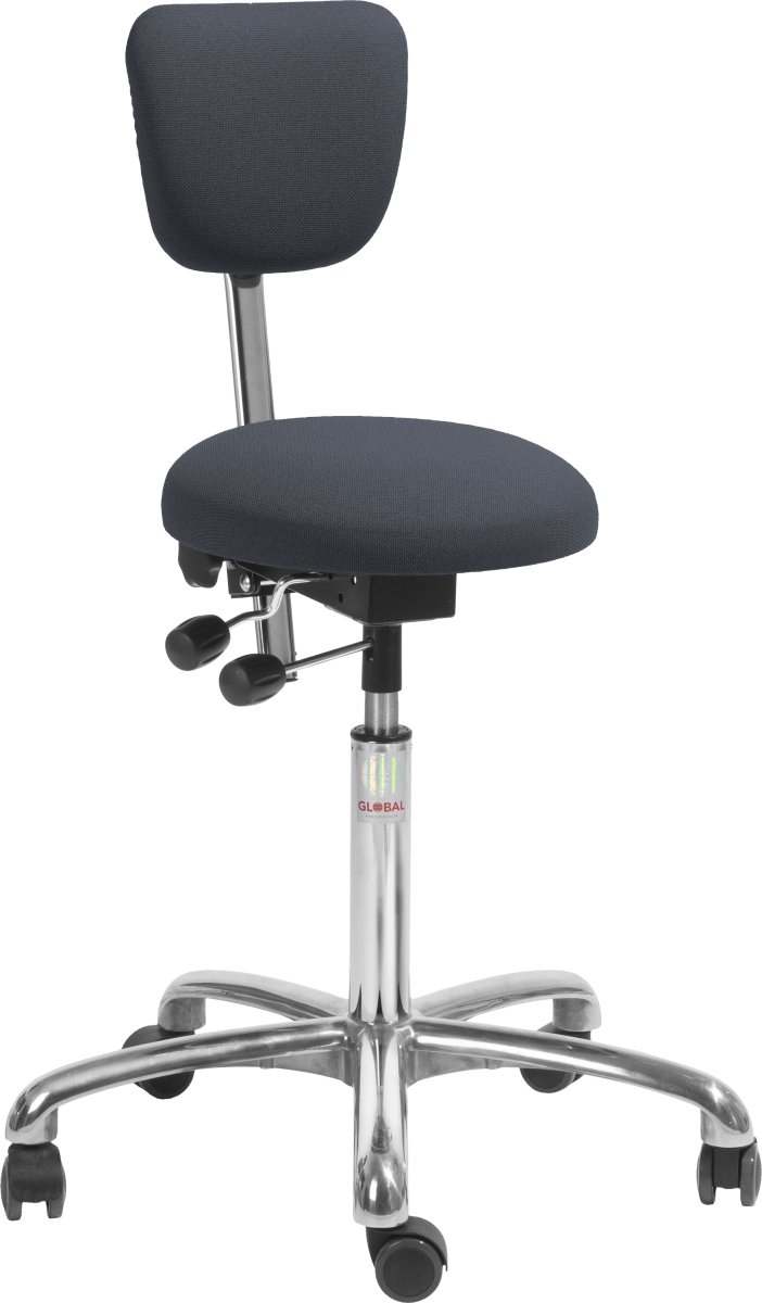 PAS Klinikstol, Svart, Tyg, 60-79 cm, Ryggstöd