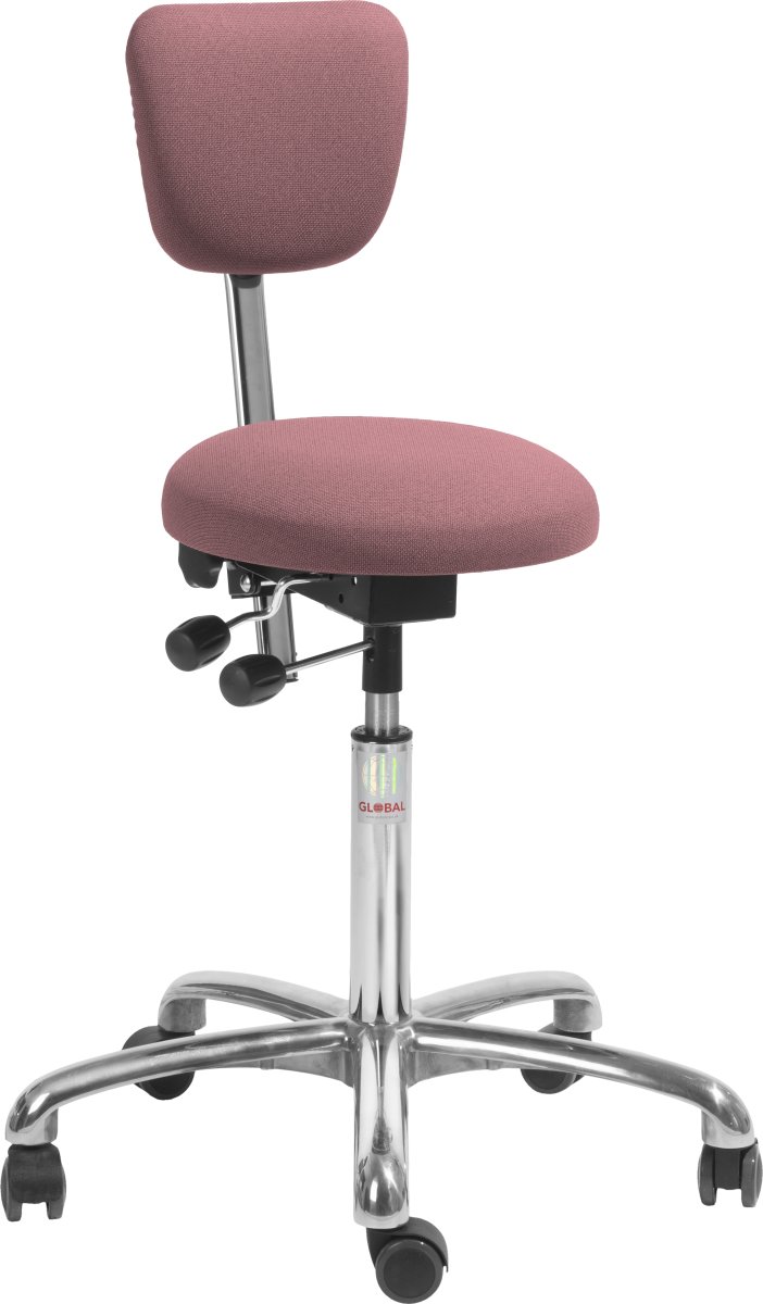 PAS Klinikstol, Rosa, Tyg, 60-79 cm, Ryggstöd