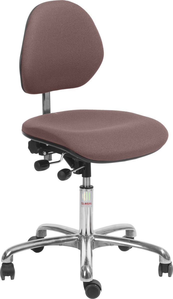 Office Arbetsstol med låg rygg, Rosa, Tyg, 44-56cm