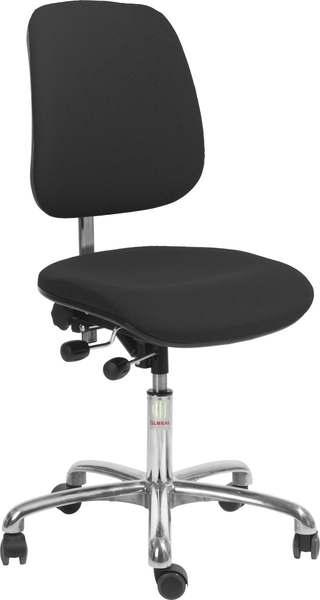 Office Arbetsstol m. hög rygg, Svart, Tyg, 44-56cm