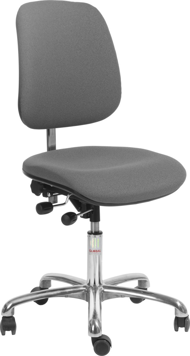 Office Arbetsstol med hög rygg, Grå, Tyg, 44-56 cm