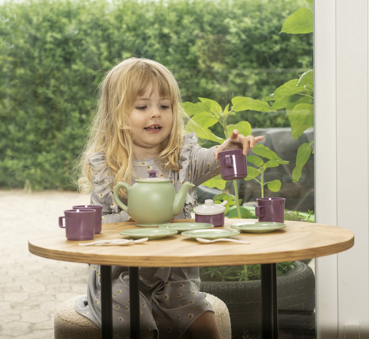 Dantoy Green Garden teservis, 16 delar, L29 cm