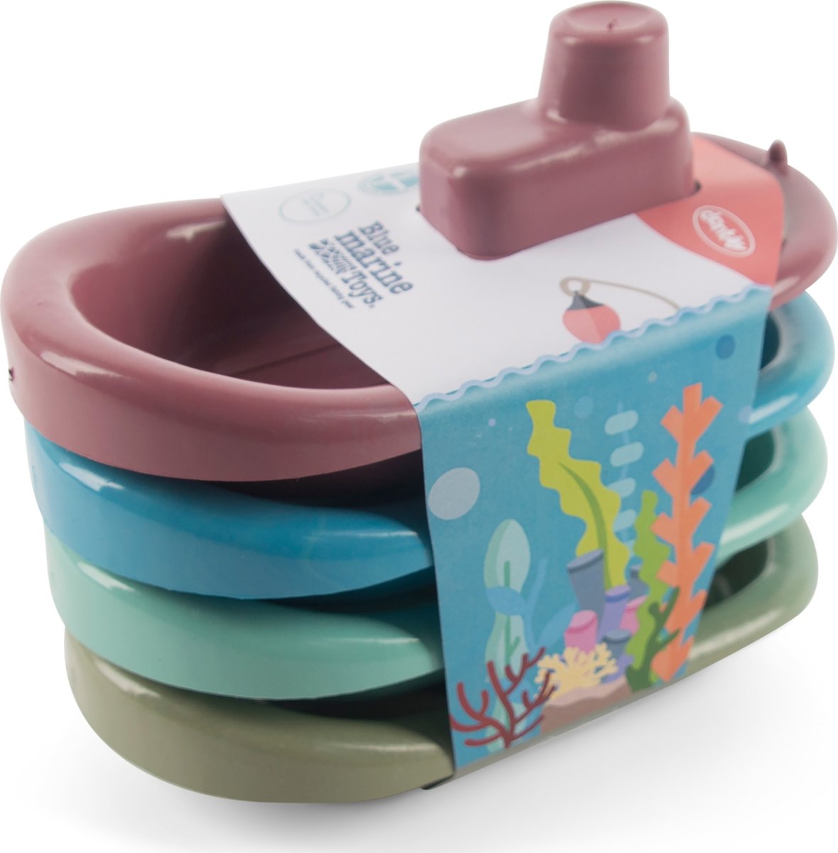 Dantoy Blue Marine Toys båtset, 4 st.