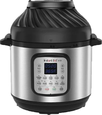 Instant Pot Duo Crisp 8+ 11-i-1 Airfryer, rostfri.