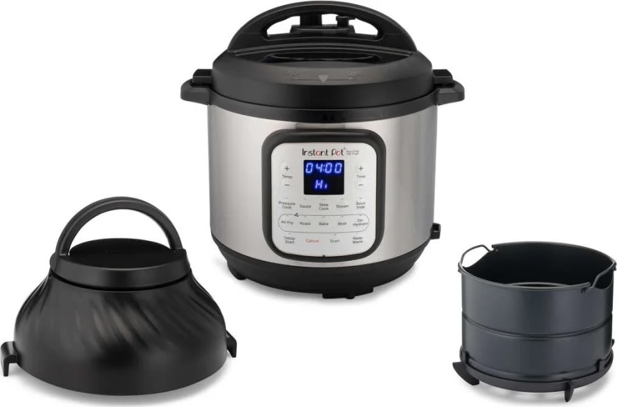 Instant Pot Duo Crisp 8+ 11-i-1 Airfryer, rostfri.