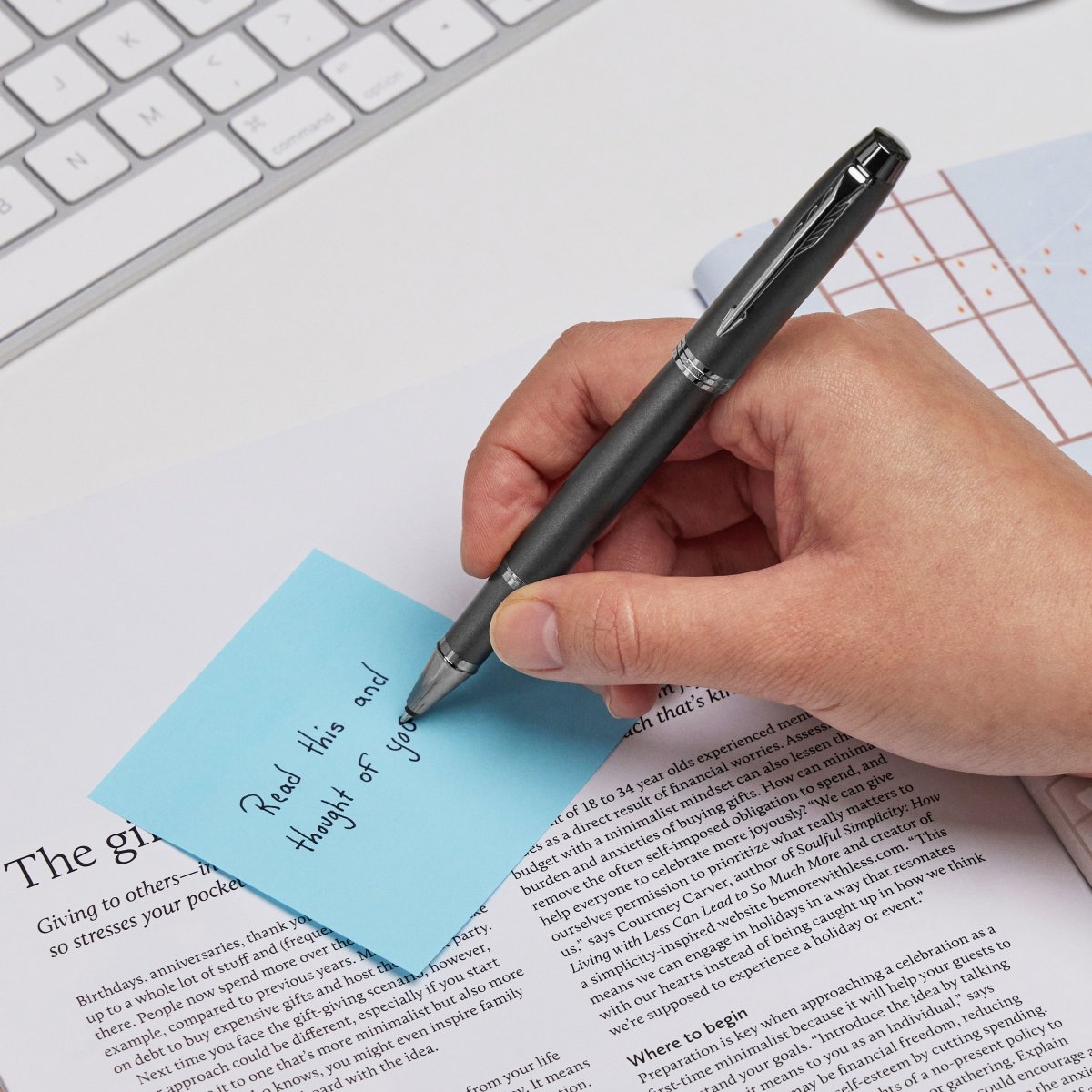 Parker IM Monochrome Titanium Rollerballpenna | F