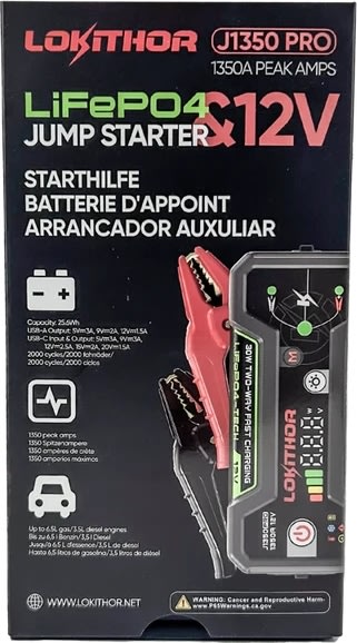 LOKITHOR Powerbank, 1350A, 12V
