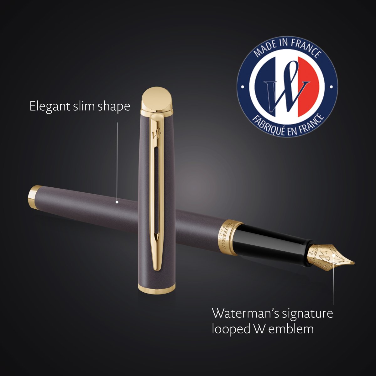 Waterman Hemisphere Lava Black reservoarpenna | M