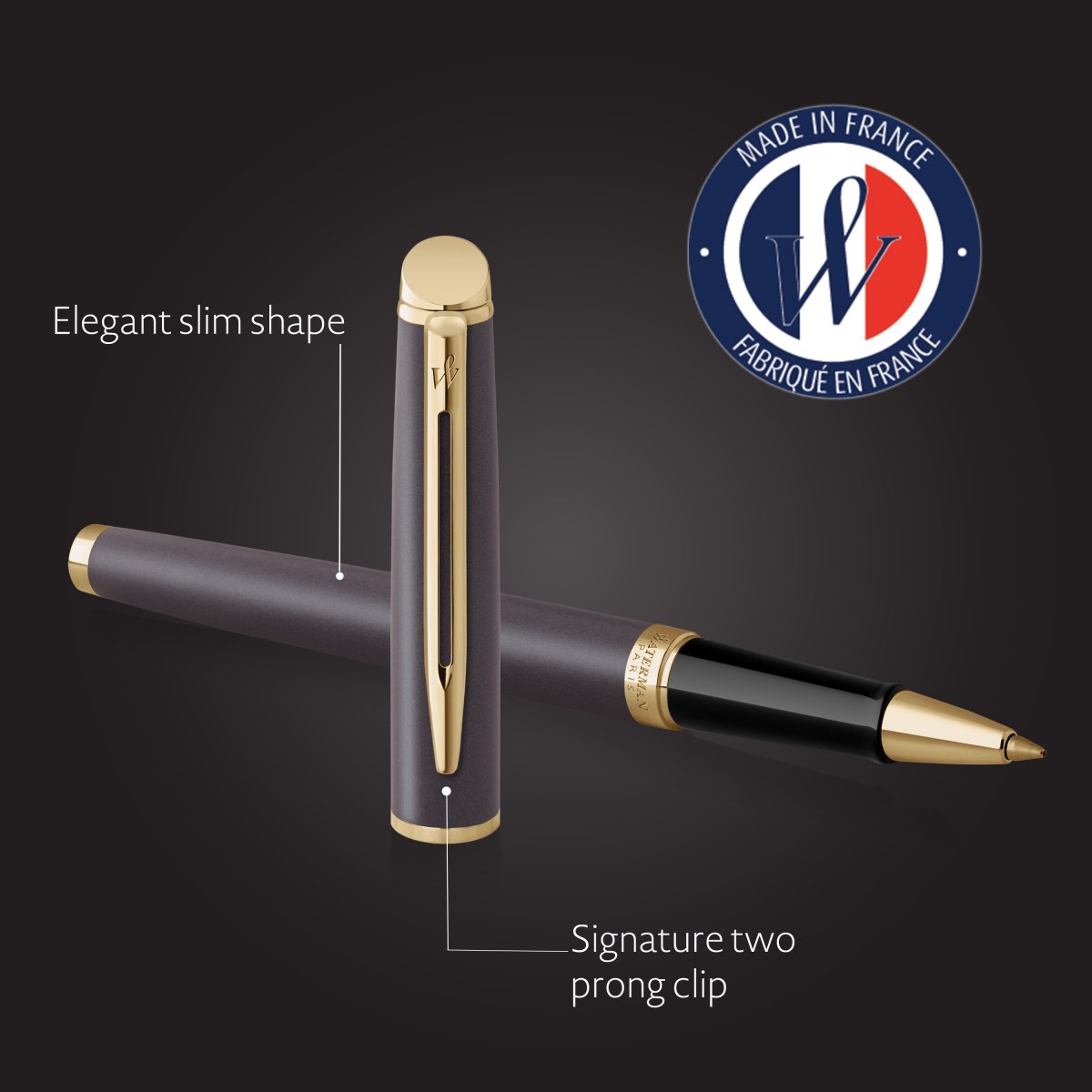 Waterman Hemisphere Lava Black Rollerball | F