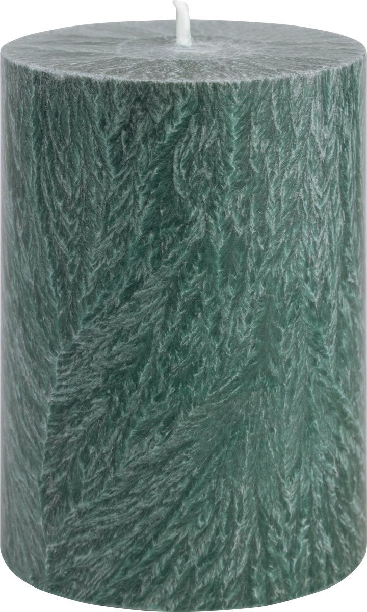 Blockljus, Shea-stearin, 6,7x10 cm, Grön
