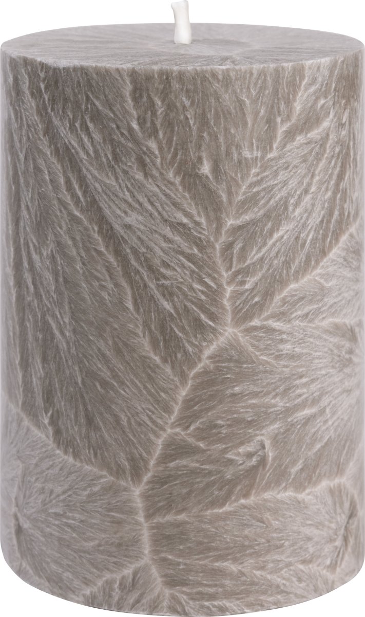 Blockljus, Shea-stearin, 6,7x10 cm, Khaki