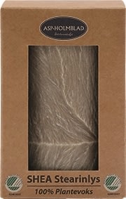 Blockljus, Shea-stearin, 6,7x10 cm, Khaki