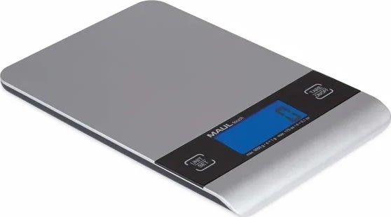 Maul 1635095 elektronisk pappersvikt, 5 kg, silver