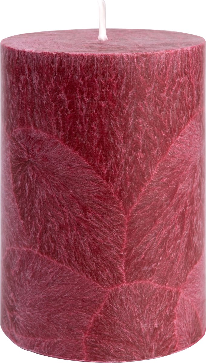 Blockljus, Shea-stearin, 6,7x10 cm, Röd