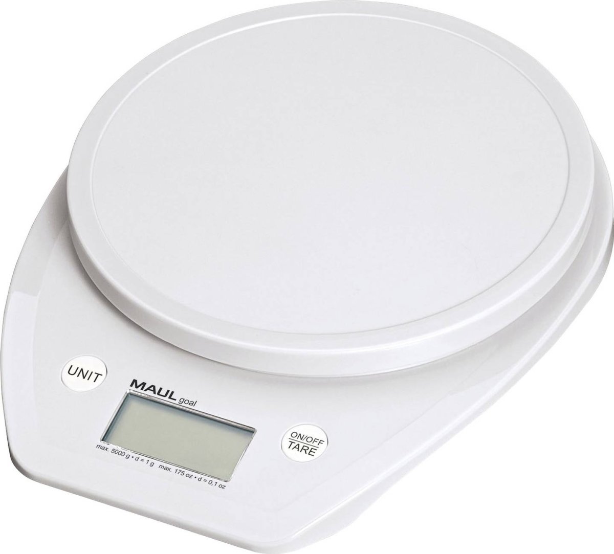 Maul 1646002 brevvåg 5 kg, batteridriven, vit