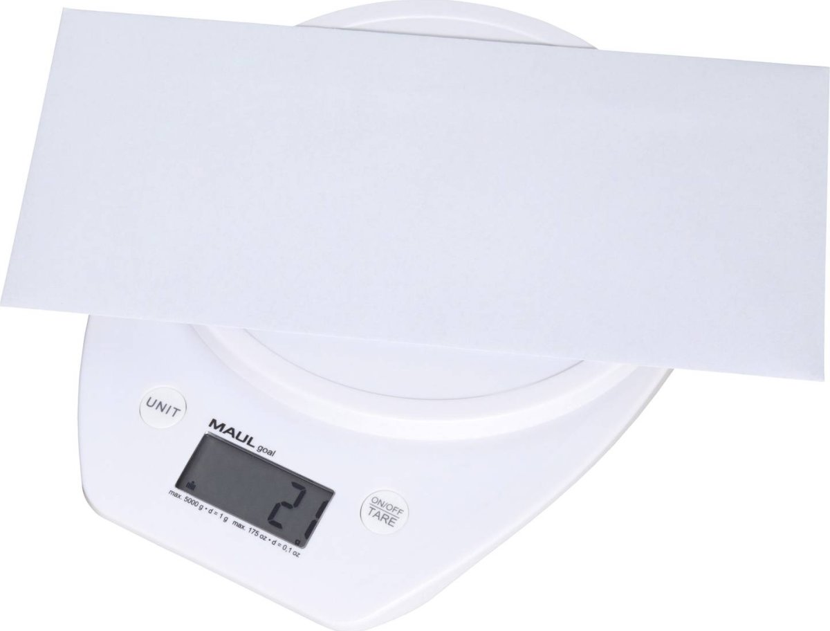 Maul 1646002 brevvåg 5 kg, batteridriven, vit
