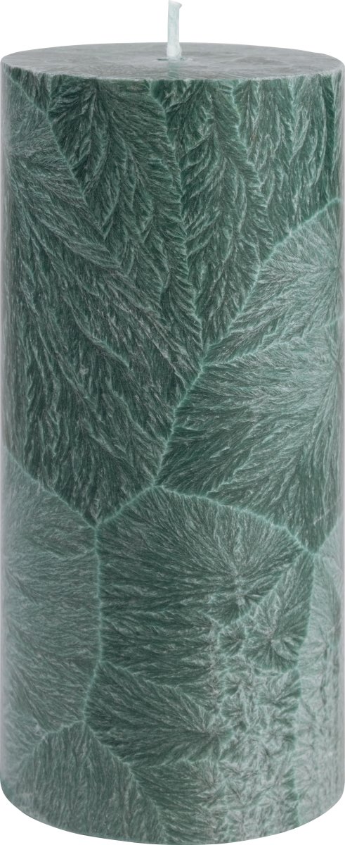 Blockljus, Shea-stearin, 6,7x15 cm, Grön