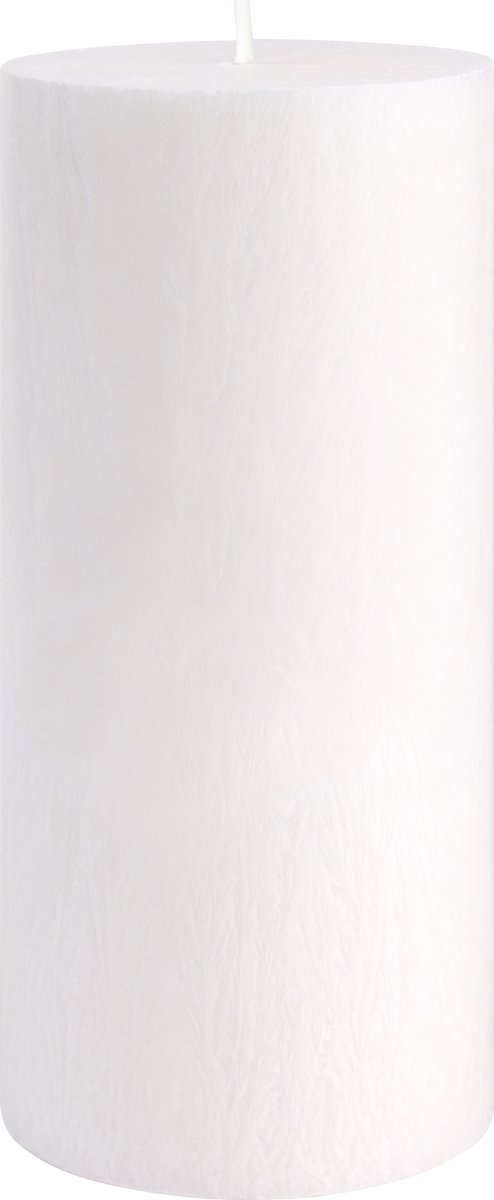 Blockljus, Shea-stearin, 6,7x15 cm, Vit
