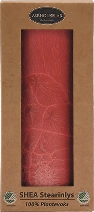 Blockljus, Shea-stearin, 6,7x15 cm, Röd