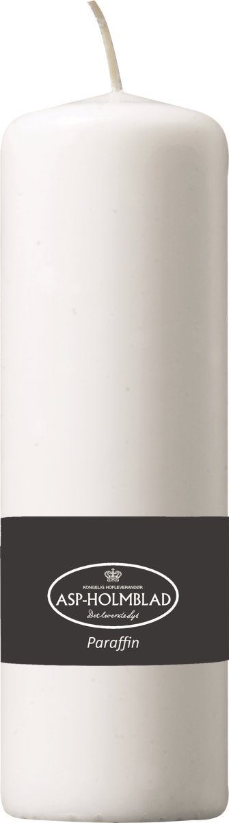 Blockljus/alterljus, paraffin, 6,8x22 cm, vit