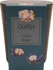 Doftljus i glasljusstake, 7,4x8,6cm, Cotton Breeze