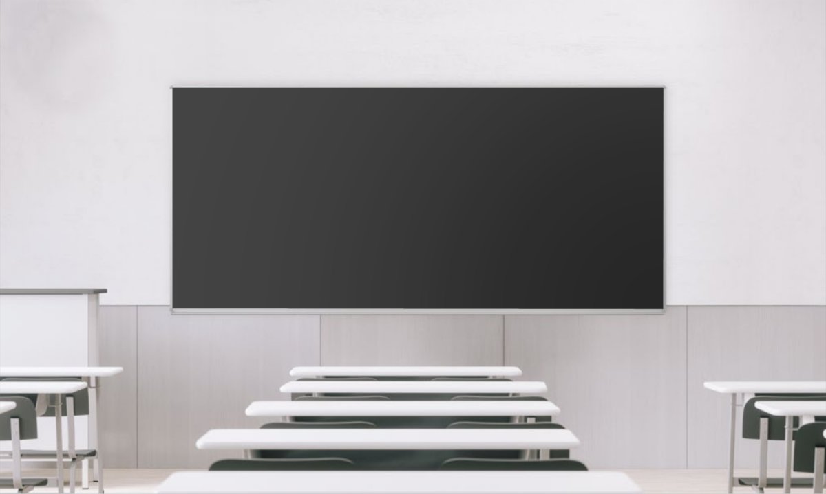 Vanerum griffeltavla ION, 123x500 cm, svart