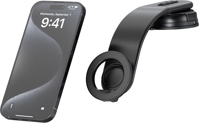 Avant flexibel mobilhållare med sugpropp, svart