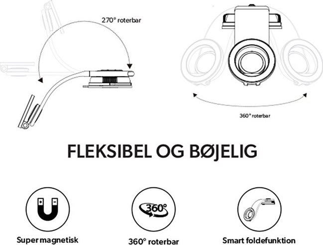Avant flexibel mobilhållare med sugpropp, svart