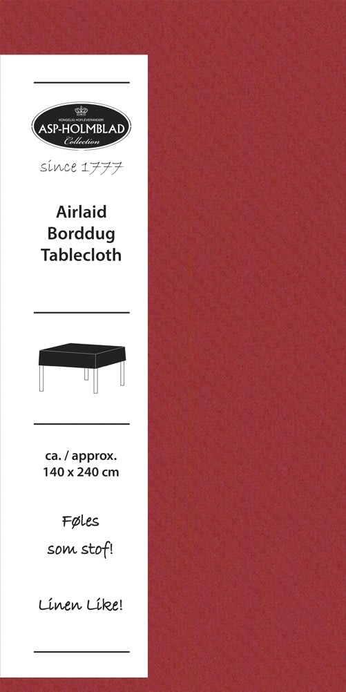 Bordsduk, Airlaid, 140x240 cm, Röd