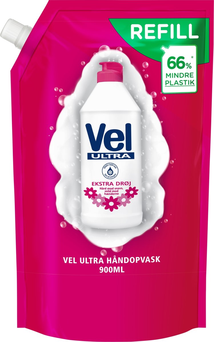 Vel Ultra maskindiskmedel Refill, 900 ml