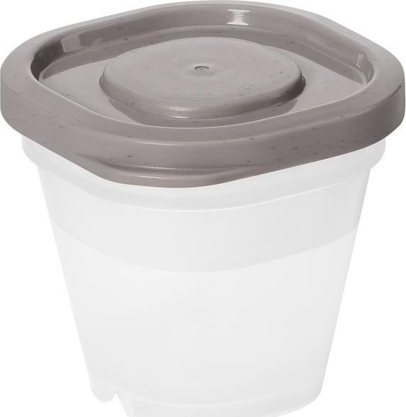 Förvaringslåda Sustain, gråbrun, 0,5 dl, 4 st.