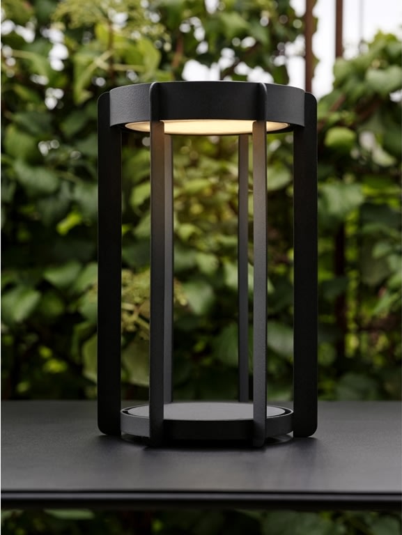 Zone Firefly LED-lykta, Ø19 x H30 cm, svart