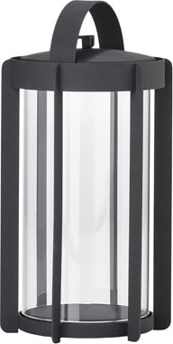 Zone Firefly Lykta, med glas, H25 cm, svart stål