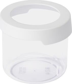 Förvaringslåda Vision med skruvlock, rund, 0,75 L