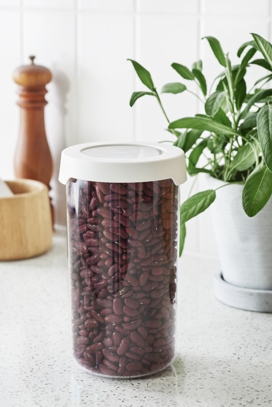 Förvaringslåda Vision, med skruvlock, rund, 1,45 L
