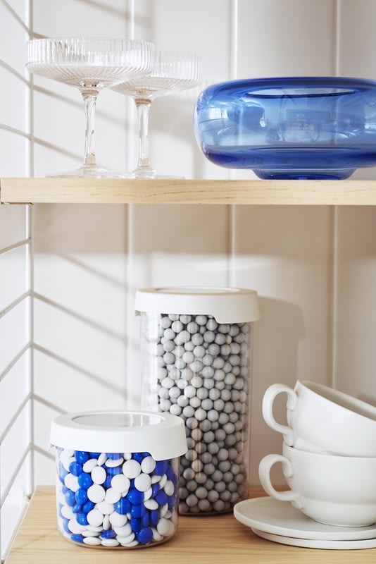 Förvaringslåda Vision, med skruvlock, rund, 1,45 L