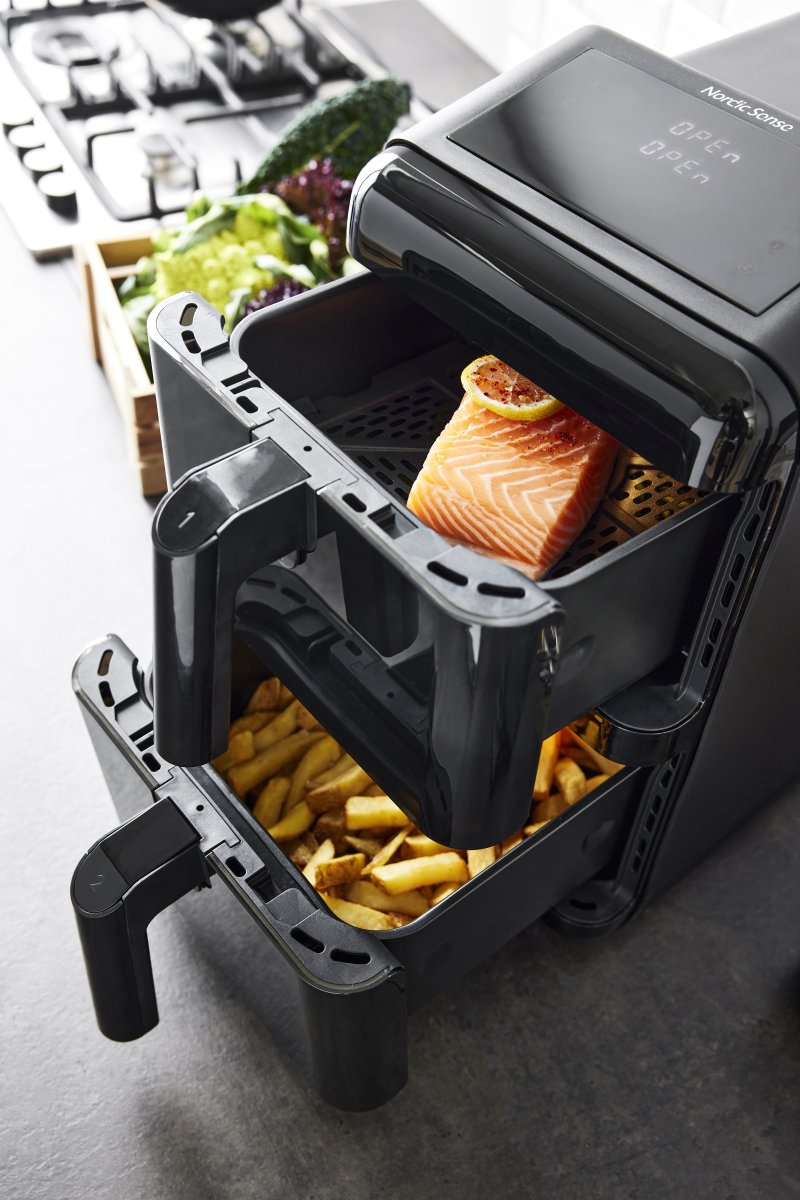 Nordic Sense Airfryer, 2 lådor, 11,6 liter 2900w
