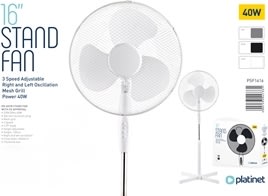 Platinet 16''-fläkt 40CM (40W), grå