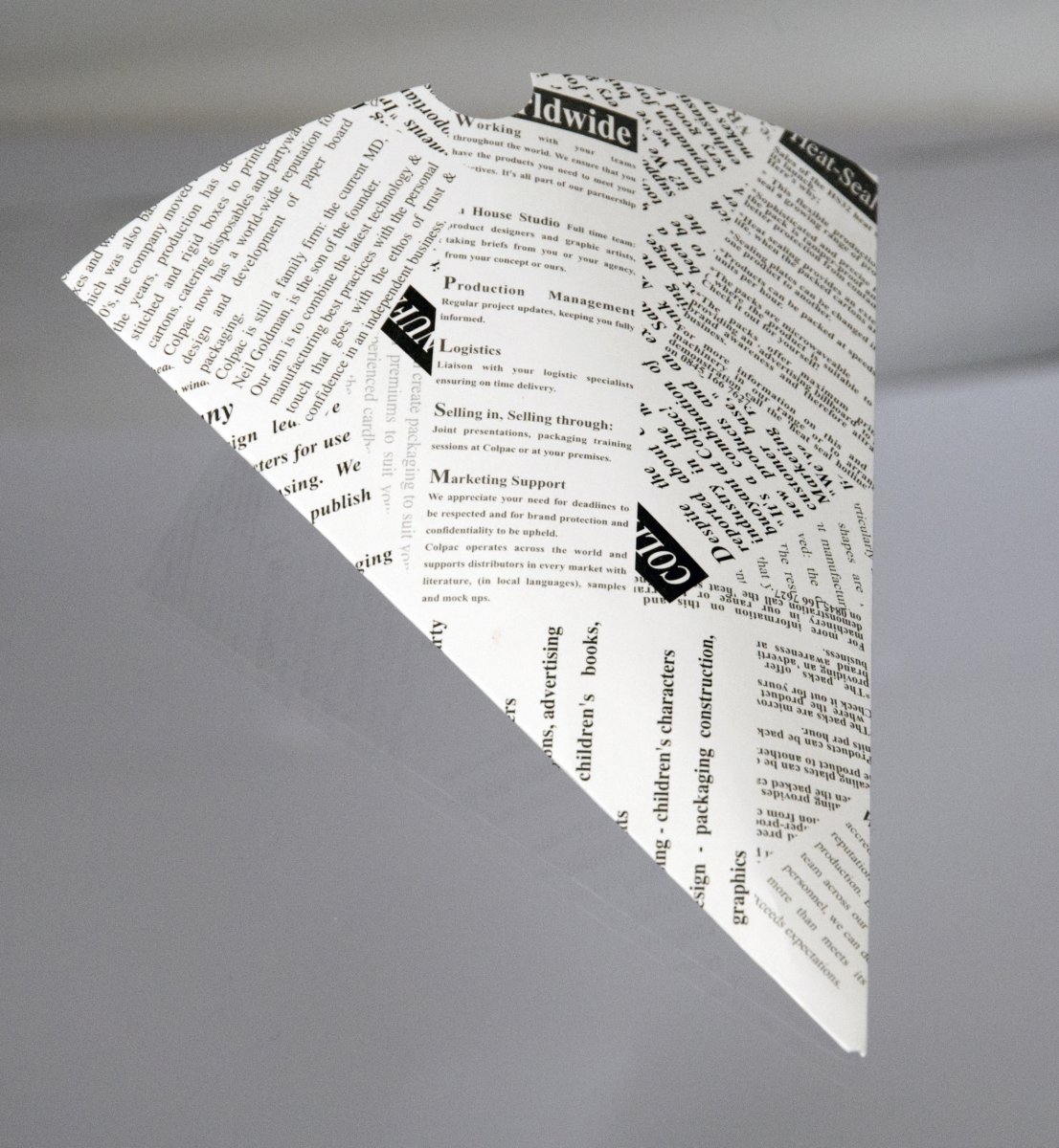 Strut, 18,2x18,2 cm, tidningspapperstryck, 1000st