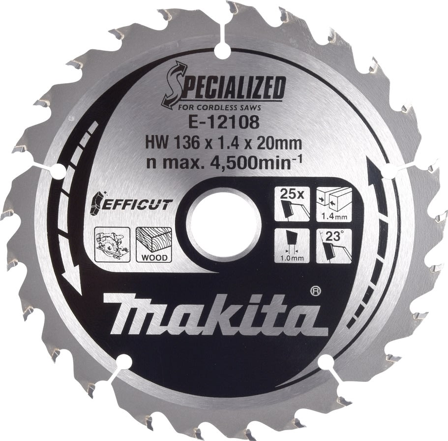 Makita Cirkelsågblad TCT 136x20m 25T, E-12108