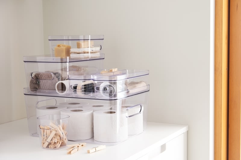 Compact Clear förvaringslåda Slim, 1,3 L
