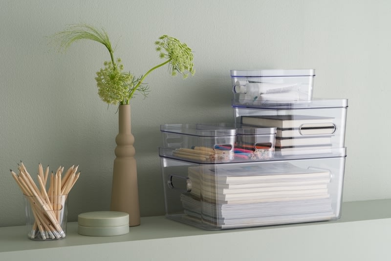 Compact Clear förvaringslåda Slim, 1,3 L