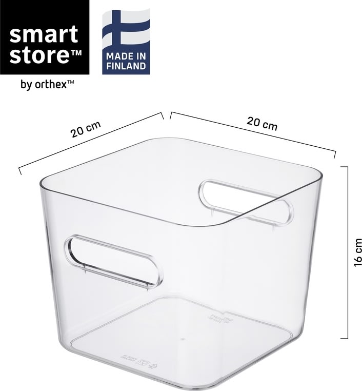 Compact Clear förvaringslåda Square L, 4,7 L
