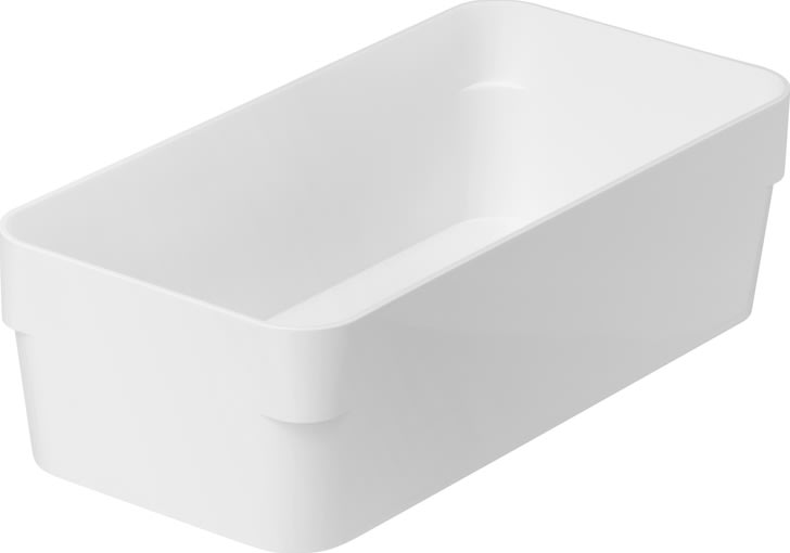 Compact Sort förvaringslåda, vit, 20x10cm