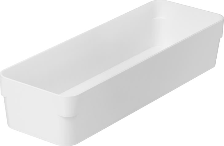 Compact Sort förvaringslåda, vit, 30x10cm