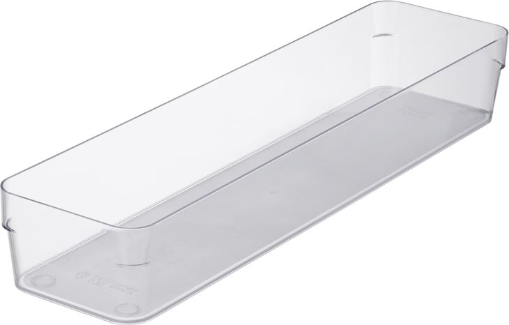 Compact Sort förvaringslåda, genomskinlig, 40x10cm